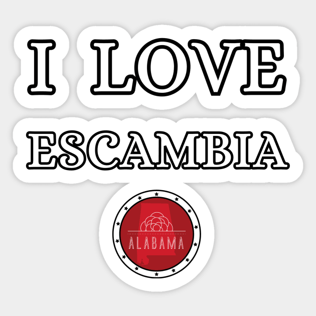 I LOVE ESCAMBIA | Alabam county United state of america Sticker by euror-design